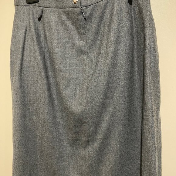 WOOL Holt Renfrew Collection Pencil Skirt, Gray - Picture 3 of 5